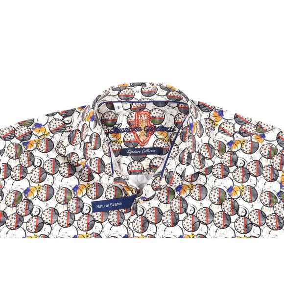 Luchiano Visconti Printed Long-Sleeve Woven Shirt, Small * men980 - Picture 3 of 5
